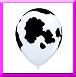 SKS 11" Cow Print Latex Balloon