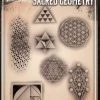 ProAiir Wiser's Sacred Geometry AirBrush Tattoo Pro Stencil Wiser's Tattoo Pro Stencils