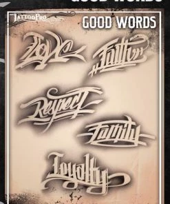 ProAiir Wiser's Good Words AirBrush Tattoo Pro Stencil