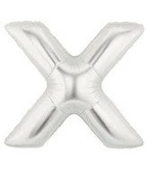 SKS Letter Balloons - Silver 36" 27 SKS Letter Balloons - Silver 36"