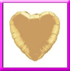 SKS 18" Gold Heart Foil Balloon