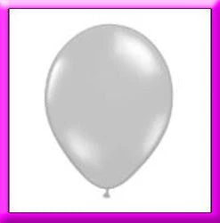 SKS 11" Chrome Silver Latex Balloon