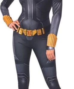 Dotsy's Entertainment Co. Adult Black Widow Deluxe Costume (Black Suit) – Black Widow Movie Adult Medium Superhero