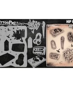 ProAiir Wiser's Hip Hop AirBrush Tattoo Pro Stencil Wiser's Tattoo Pro Stencils