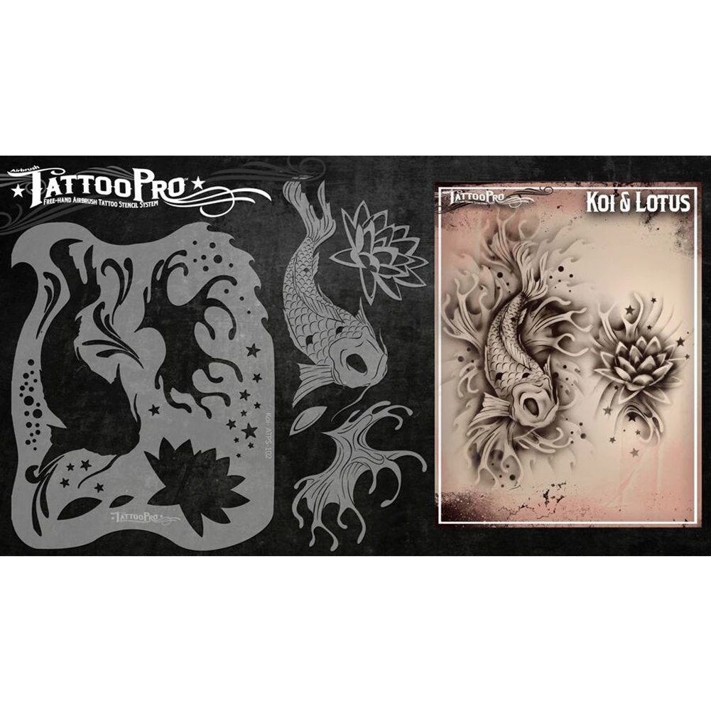 ProAiir Wiser's Tattoo Pro Stencils Wiser's Koi & Lotus Tattoo Pro Stencil 4 ProAiir Wiser's Tattoo Pro Stencils Wiser's Koi & Lotus Tattoo Pro Stencil