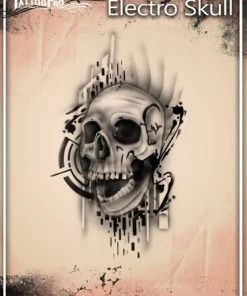 ProAiir Wiser's Tattoo Pro Stencils Wiser'a Electro Skull Tattoo Pro Stencil 2