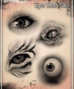 ProAiir Wiser's Tattoo Pro Stencils Wiser's Eye See You Tattoo Pro Stencil 2