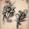 ProAiir Wiser's Tattoo Pro Stencils Wiser's Fancy Lily Tattoo Pro Stencil 2