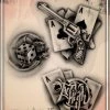 ProAiir Wiser's Guns & Gamblin Tattoo Pro Stencil 2
