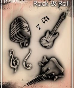ProAiir Wiser's Rock And Roll Tattoo Pro Stencil 2