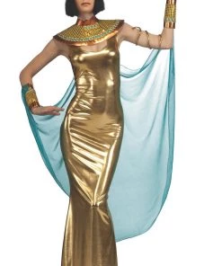 Dotsy's Entertainment Co. Rubies Costume Deluxe Goddess Cleopatra Empress Of Egypt Halloween Costume, Gold, Adult Standard