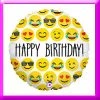 SKS 18" Emoji Balloon - Happy Birthday