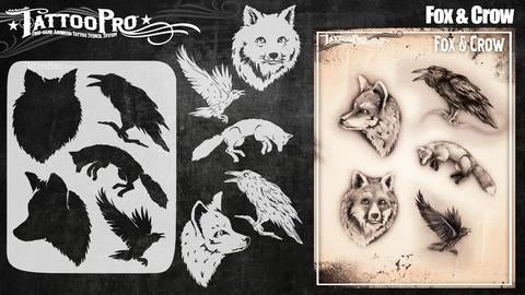 ProAiir Wiser's Tattoo Pro Stencils Wiser's Fox And Crow Tattoo Pro Stencil 4 ProAiir Wiser's Tattoo Pro Stencils Wiser's Fox And Crow Tattoo Pro Stencil