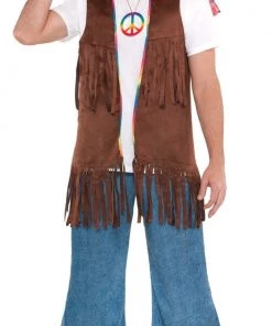 Dotsy's Entertainment Co. Men's Costumes Groovy 60's Hippie Vest Halloween Costume