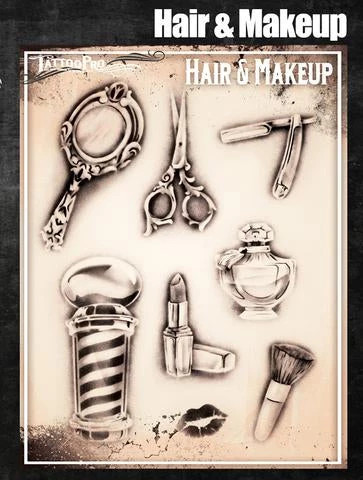 ProAiir Wiser's Hair And Makeup Tattoo Pro Stencil 3 ProAiir Wiser's Hair And Makeup Tattoo Pro Stencil