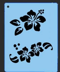 ProAiir Quick EZs QEZ Stencil - Hibiscus Flower