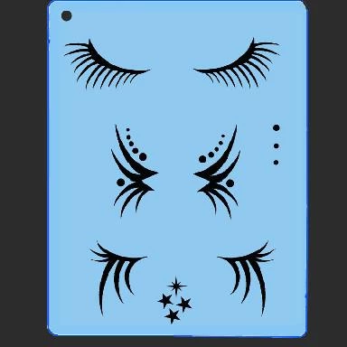 ProAiir Quick EZs QEZ Stencil - Lashes 3 ProAiir Quick EZs QEZ Stencil - Lashes