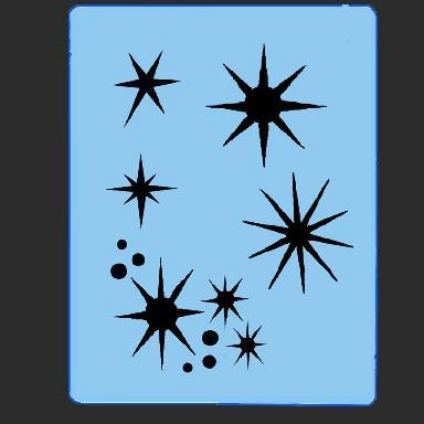 ProAiir QEZ Stencil - Star Burst 3 ProAiir QEZ Stencil - Star Burst