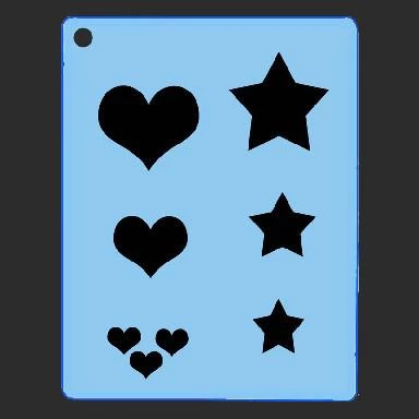 ProAiir QEZ Stencil - Hearts And Stars Quick EZs 3 ProAiir QEZ Stencil - Hearts And Stars Quick EZs