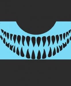 ProAiir QEZ Stencil - Scary Teeth Teeth And Eyelashes