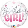 Qualatex Pioneer Balloon Co BIRTHDAY GIRL PINK DOTS 18" Foil Balloon 1 Qualatex Pioneer Balloon Co BIRTHDAY GIRL PINK DOTS 18" Foil Balloon