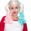Dotsy's Entertainment Co. Blonde Pig Tails Harly Quinn Unicorn Fairy Hair Halloween Costume Accessory