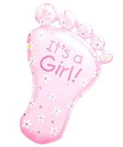 Dotsy's Entertainment Co. It’s A Girl Foot SuperShape Balloon