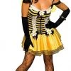 Dotsy's Entertainment Co. Secret Wishes Women's Adult Sassy Honey Bee Halloween Costume, Black/Yellow Women's Costumes