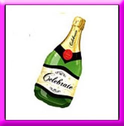 SKS 39" Champagne Bottle SuperShape Balloon