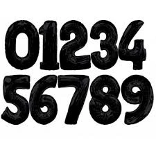Anagram Number Balloons - Black 34 "