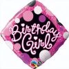 SKS 18" Birthday GIRL PINK & BLACK Balloon