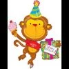 SKS 49" Birthday Monkey SuperShape Balloon