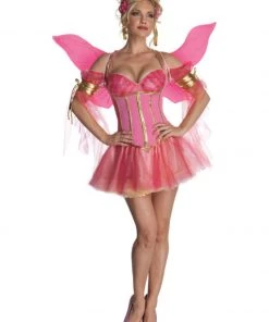Rubies Enchanted Fairy Costume Adult Extra Small Pink Wings Women's Costumes