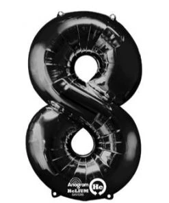 Anagram Number Balloons - Black 34
