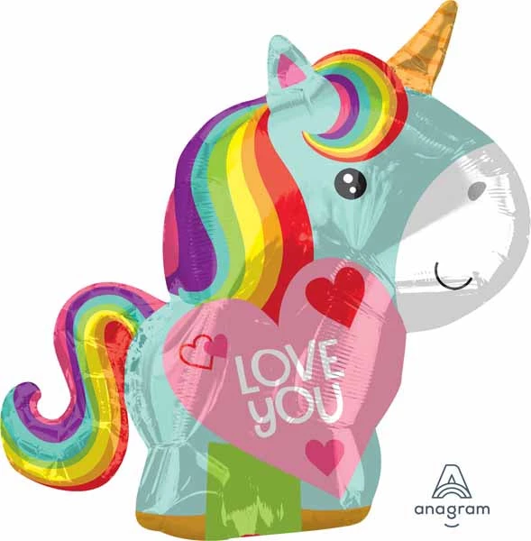 SKS 18" Unicorn Love Shape Balloon 3 SKS 18" Unicorn Love Shape Balloon
