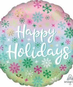 Anagram HAPPY HOLIDAYS FOIL BALLOON SNOWFLAKES 18"