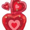 Anagram Balloons STACKING HEARTS Airfilled Balloon 55" AIRLOONZ The Valentine's Day Collection
