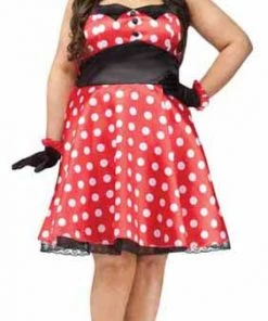 Dotsy's Entertainment Co. Plus Size Halloween Costumes RETRO MISS MOUSE WOMENS PLUS 16W-20W