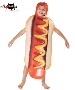 Dotsy's Entertainment Co. Hot Dog Halloween Costume Child Size Kid's Halloween Costumes