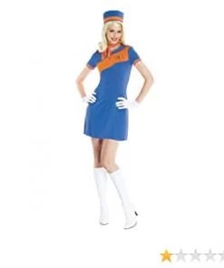 Dotsy's Entertainment Co. Paper Magic Women’s Retro Stewardess Adult Halloween Costume Size Medium Women's Costumes