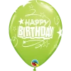 SKS Rainbow Happy Birthday Loops 11" Latex Balloon