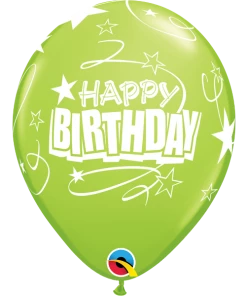 SKS Rainbow Happy Birthday Loops 11" Latex Balloon