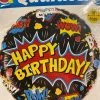 SKS Superhero 18” Happy Birthday Pow Super Wow Balloon
