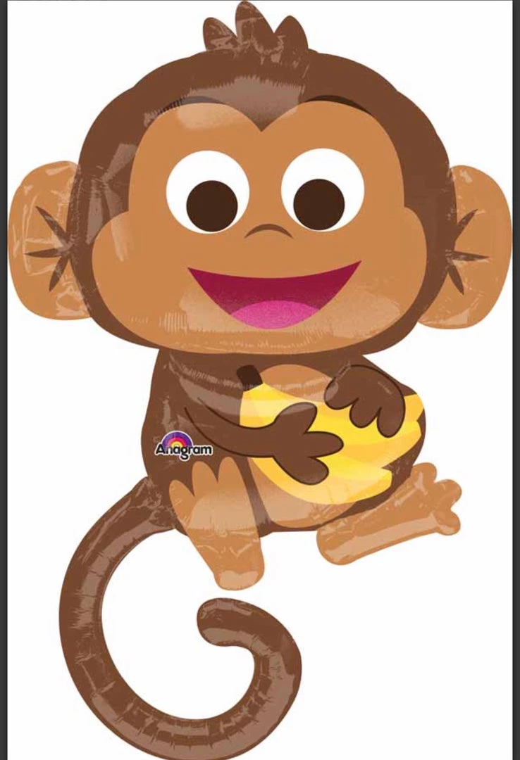 Dotsy's Entertainment Co. 36” Foil Balloon Happy Monkey Large Shape 3 Dotsy's Entertainment Co. 36” Foil Balloon Happy Monkey Large Shape