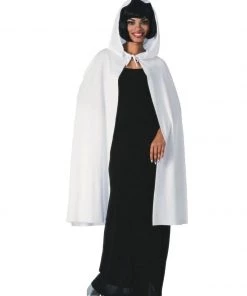 Dotsy's Entertainment Co. Women's Costumes Rubies 45 Inch White Hooded Cape Standard Adult Halloween Costume