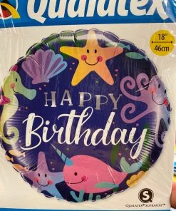 SKS 18” Happy Birthday Under The Sea Foil Balloon