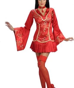 Dotsy's Entertainment Co. Rubies Costume Secret Wishes Red Ginger Geisha Halloween Costume Adult Women's Costumes