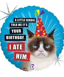 SKS 18” Birthday Balloon Grumpy Cat