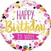 SKS 18" BIRTHDAY TO YOU PINK & GOLD Balloon