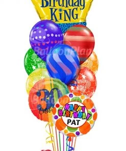 SKS 30" Birthday King Crown SuperShape Balloon